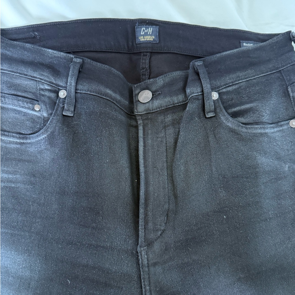 Citizen of Humanity Women's Black coated Skinny Jeans.like leather w/stretch.